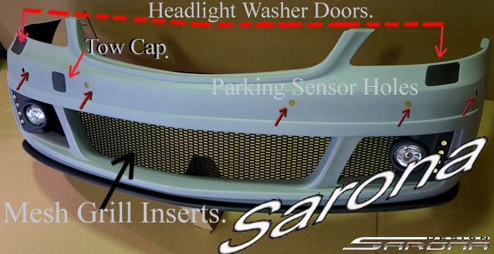 Custom Mercedes S Class  Sedan Front Bumper (2007 - 2013) - $2390.00 (Part #MB-120-FB)